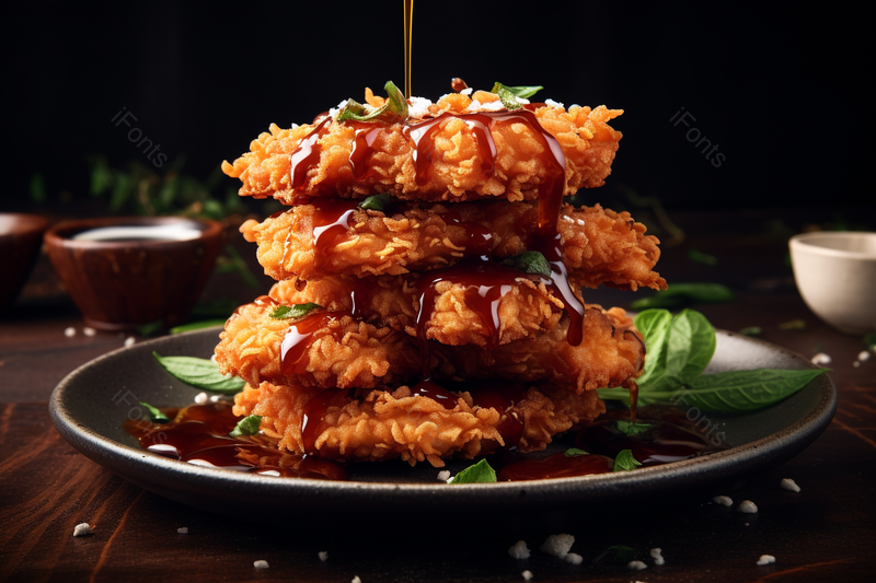外酥里嫩的多汁的炸鸡食品摄影,高清,摄影图,摄影图片,图片大全,摄影图免费下载